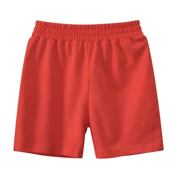 Loopsun Toddler Summer Shorts, Child's Summer Solid Boys And Girls Botton Short Pants Watermelon Red 3-4 Years