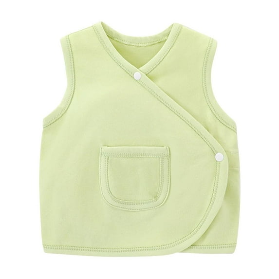 Loopsun Toddler Tank Tops, Children's Thin Solid Sleeveless Double-layer Belly Protection Top Casual Outerwear Camisole Mint Green 3-6 Months