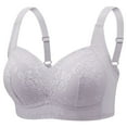 thumbnail image 1 of Loopsun Womens Bra Plus Size, Bras for Women, Woman Solid Color Thin Gathered Breathable Underwear for Daily Bras without Steel Ring Purple 44/100, 1 of 4