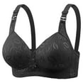 thumbnail image 1 of Loopsun Womens Bra Plus Size, Bras for Women, Woman Solid Color Thin Gathered Breathable Underwear for Daily Bras without Steel Ring Black 38/85, 1 of 2