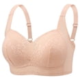 thumbnail image 1 of Loopsun Womens Bra Plus Size, Bras for Women, Woman Solid Color Thin Gathered Breathable Underwear for Daily Bras without Steel Ring Khaki 40/90, 1 of 2