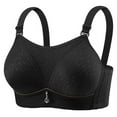 thumbnail image 1 of Loopsun Womens Bra Plus Size, Bras for Women, Woman Solid Comfortable Hollow Out Bra Underwear No Rims Black 36/80BC, 1 of 2