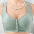 thumbnail image 1 of Loopsun Womens Bras Plus Size, Bras for Women, Woman's Fashion Solid Thin Breathable Front Buckle Bra without Steel Rim Green S, 1 of 5