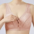 thumbnail image 1 of Loopsun Womens Bras Plus Size, Bras for Women, Woman's Fashion Thin Breathable Front Buckle Lace Bra without Steel Rim Pink XXL, 1 of 5