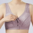 thumbnail image 1 of Loopsun Womens Bras Plus Size, Bras for Women, Woman's Fashion Thin Breathable Front Buckle Lace Bra without Steel Rim Purple M, 1 of 5