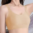thumbnail image 1 of Loopsun Womens Bras Plus Size, Bras for Women, Woman's Solid Color Back Buckle Thin Breathable Adjustable Strap Bra without Steel Rim Beige L, 1 of 5