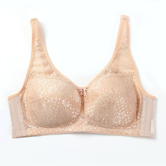 Loopsun Womens Bras Plus Size, Bras for Women, Women's Solid Color Push Up U-Shaped Underwear Everyday Bras Beige XL