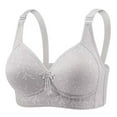 thumbnail image 1 of Loopsun Womens Bras Plus Size, Bras for Women, Women's Solid Color Push Up U-Shaped Underwear Everyday Bras Gray XXXXL, 1 of 2