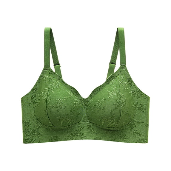 Loopsun Womens Bras Plus Size, Bras for Women, Women's Solid Color Push Up U-Shaped Underwear Everyday Bras Green XL