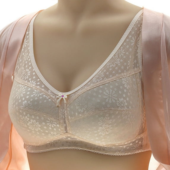 Loopsun Womens Bras Plus Size, Bras for Women, Women's Solid Color Push Up U-Shaped Underwear Everyday Bras Khaki XXL