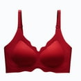 thumbnail image 1 of Loopsun Womens Bras Plus Size, Bras for Women, Women's Solid Color Push Up U-Shaped Underwear Everyday Bras Red XL, 1 of 2