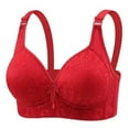 thumbnail image 1 of Loopsun Womens Bras Plus Size, Bras for Women, Women's Solid Color Push Up U-Shaped Underwear Everyday Bras Red XXXXL, 1 of 2