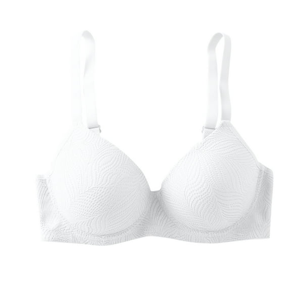 Loopsun Womens Bras Plus Size, Bras for Women, Women's Solid Color Push Up U-Shaped Underwear Everyday Bras White M