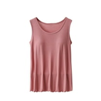 Loopsun Womens Pajamas Set, Summer Pajamas for Women, Women Blouse Plain Casual Fashion Round-Neck Regular Sleeveless Sleepwear Tops Hot Pink XXXL