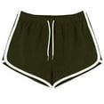 thumbnail image 1 of Loopsun Womens Summer Pants, Shorts for Women, Women Casual Summer Solid Sports Workout Yoga Shorts Active Pants Army Green L, 1 of 5