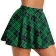 thumbnail image 1 of Summer Savings Clearance 2025! Loopsun Womens Summer Skirts, Skirts for Women, Woman Temperament High Waist Plaid Printing Pleated Skirt Green L, 1 of 5