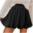 thumbnail image 1 of Loopsun Womens Summer Skirts, Women's Summer Fashion Solid Pleated Mini Skirt Black XL, 1 of 4