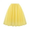 thumbnail image 1 of Loopsun Womens Summer Skirts, Womens Summer High Waist Puff Half Length Mesh Skirt Yellow XL, 1 of 3
