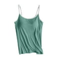 thumbnail image 1 of Summer Savings Clearance 2025! Loopsun Womens Summer Top Plus Size, Tank Tops for Women, Women's Solid Adjustable Slim Camisole Tank Top without Steel Ring Underwear Yoga Sports Top Mint Green XXXL, 1 of 5
