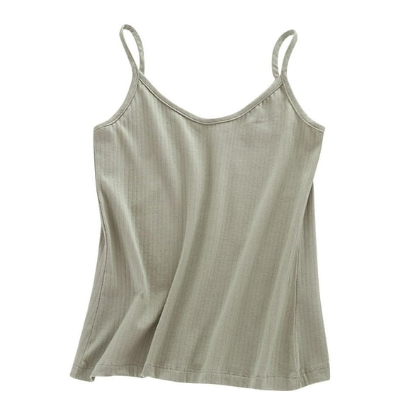 Loopsun Womens Summer Top Plus Size, Tank Tops for Women, Women's Solid Color Camisole Knitted Outerwear Undershirt V-Neck Top Green XXXL