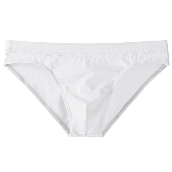 Mens Bikini Briefs, Mens Ice Silk Underwear Sexy Boxer Briefs Pants Soft Bikini Breathable Cheeky underpants Bulge Pouch for Men M-3XL