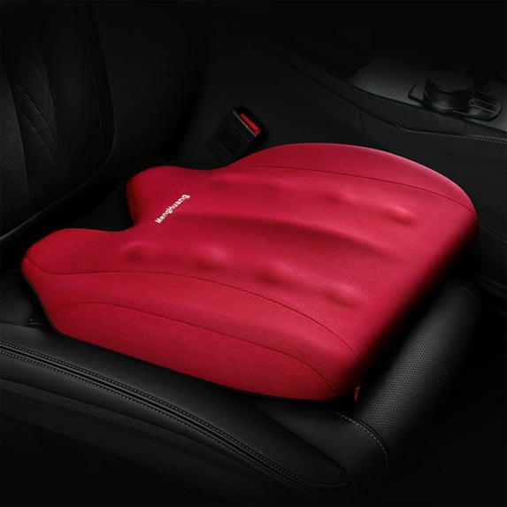 Ruroz Car Seat Cushion - Memory Foam Car Seat Pad - Sciatica & Lower Back Pain Relief - Car Seat Cushions for Driving - Road Trip Essentials for Drivers(Red)