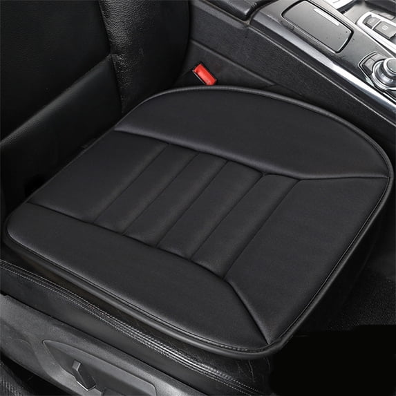 Ruroz Car Seat Cushion Pad 1.2" Thick Comfort Seat Protector for Car Driver Seat Office Chair Home Use Memory Foam Seat Cushion with Non Slip Bottom, 20" x 18.5", Black