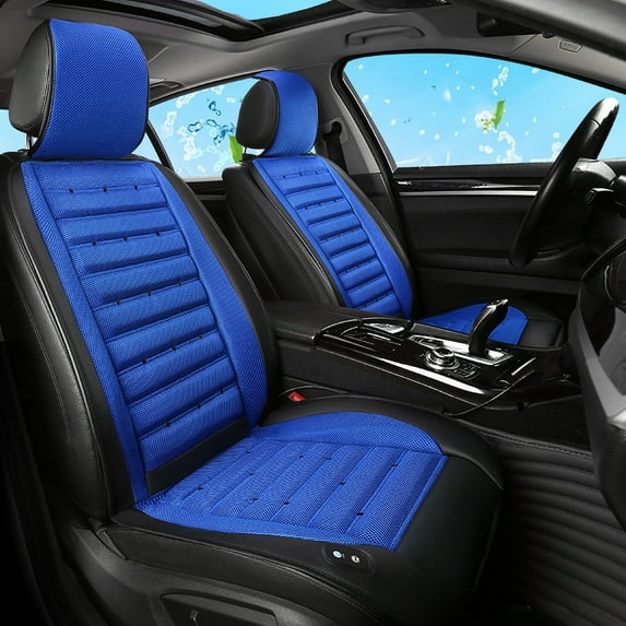 Ruroz Cooling Car Seat Cushion - Blue 12V Automotive Adjustable Temperature Comfortable Cooling Car Seat Cushion