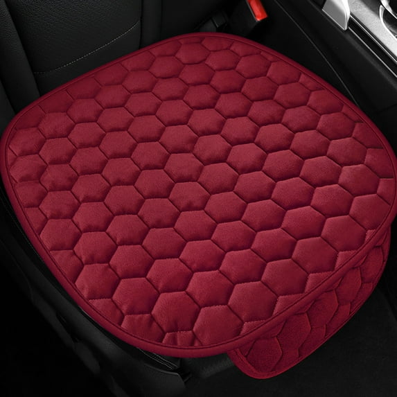 Ruroz Car Seat Cushion Winter Plush No Backrest No Binding Warm Single Piece Cushion Car Cushion