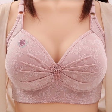 Summer Savings Clearance 2025! TAGOLD Summer Plus Size Bra for Womens,Womens Clearance Bra,Woman's Lace Flower Gathered Together Large Size Daily Bra Underwear No Rims