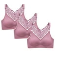 thumbnail image 1 of TAGOLD Womens Plus Size Bra Clearance,Summer Casual Bras for Womens, 3-Pack Women Butterfly Back Top Bra Wire Free Underwears Base Vest Style Sports Lingerie, 1 of 5