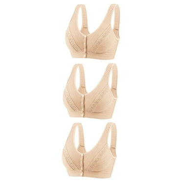 Summer Savings Clearance 2025! TAGOLD Womens Plus Size Bra Clearance,Summer Casual Bras for Womens,3PC Women's No Steel Ring Lactation Bra Back Adjustment Yoga Running Bra