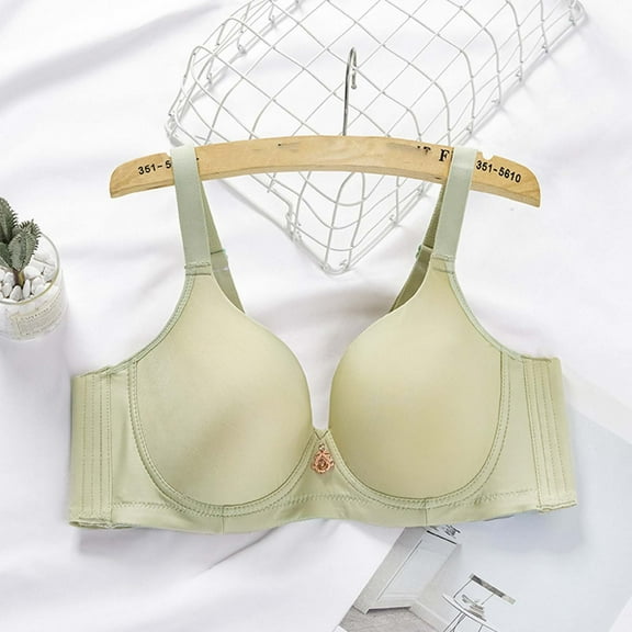 TAGOLD Womens Plus Size Bra,Summer Casual Bras for Womens,Woman Color Thin And Steel Hoop Gathered Breathable Underwear For Daily Bras