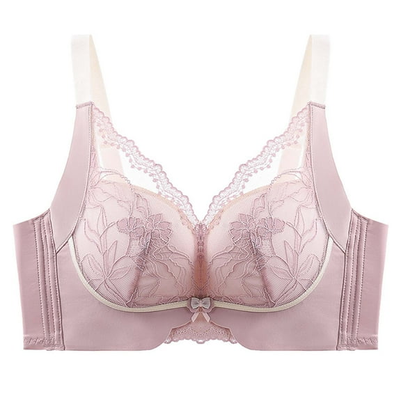 TAGOLD Womens Plus Size Bra,Summer Casual Bras for Womens,Woman's Color Comfortable Hollow Out Perspective Bra Underwear No Rims