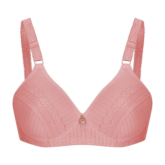 TAGOLD Womens Plus Size Bra,Summer Casual Bras for Womens,Woman's Embroidered Glossy Comfortable Breathable Bra Underwear No Rims