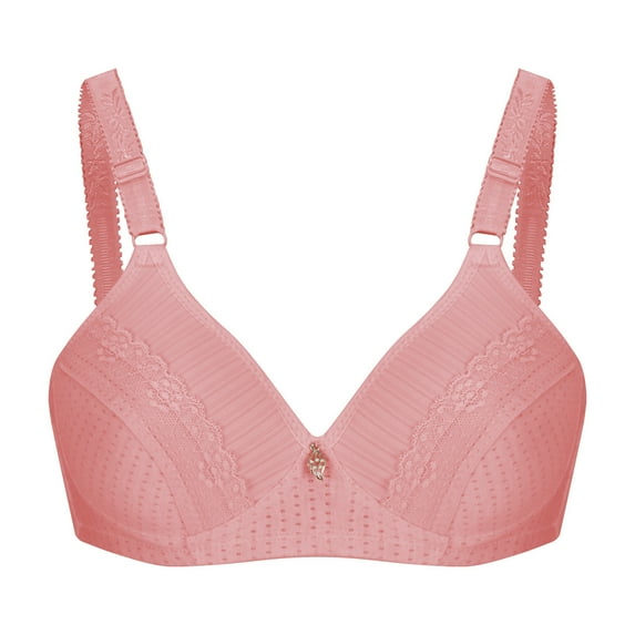 Summer Savings Clearance 2025! TAGOLD Womens Plus Size Bra Clearance,Summer Casual Bras for Womens,Woman's Embroidered Glossy Comfortable Breathable Bra Underwear No Rims