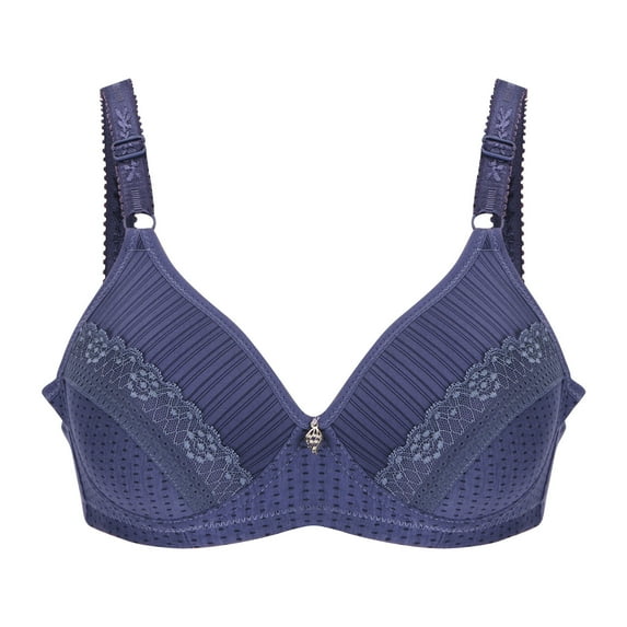 Summer Savings Clearance 2025! TAGOLD Womens Plus Size Bra Clearance,Summer Casual Bras for Womens,Woman's Embroidered Glossy Comfortable Breathable Bra Underwear No Rims