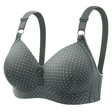Summer Savings Clearance 2025! TAGOLD Womens Plus Size Bra Clearance,Summer Casual Bras for Womens,Woman's Printing Gathered Together Large Size Daily Bra Underwear No Rims