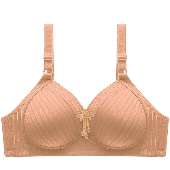 TAGOLD Womens Plus Size Bra,Summer Casual Bras for Womens,Woman's Solid Color Fashion Bowknot Comfortable Hollow Out Bra Underwear No Rims