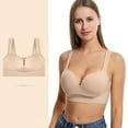 thumbnail image 1 of Summer Savings Clearance 2025! TAGOLD Womens Plus Size Bra Clearance,Summer Casual Bras for Womens,Woman's Solid Embroidered Glossy Comfortable Breathable Bra Underwear No Rims, 1 of 5
