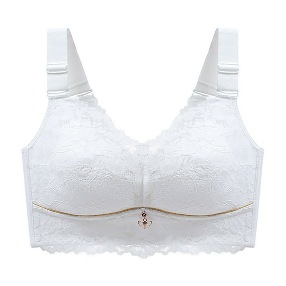 TAGOLD Womens Plus Size Bra,Summer Casual Bras for Womens,Women Fashion Sports Lace Bra Wire Free Underwear One-Piece Bra Everyday Underwear