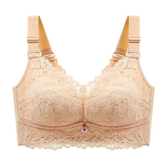 TAGOLD Womens Plus Size Bra,Summer Casual Bras for Womens,Women Fashion Sports Lace Bra Wire Free Underwear One-Piece Bra Everyday Underwear