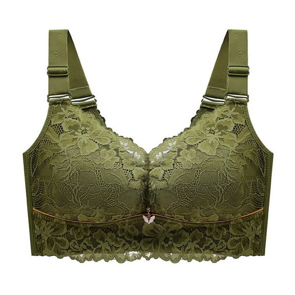 TAGOLD Womens Plus Size Bra,Summer Casual Bras for Womens,Women Fashion Sports Lace Bra Wire Free Underwear One-Piece Bra Everyday Underwear