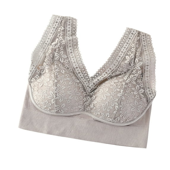 TAGOLD Womens Plus Size Bra,Summer Casual Bras for Womens,Women Lady Lace Gathered Bra Plus Size Sports Bra Underwear Yoga Hollow Out Bra Cup