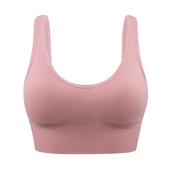 Summer Savings Clearance 2025! TAGOLD Womens Plus Size Bra Clearance,Summer Casual Bras for Womens,Women Yoga Solid Sleeveless Cold Shoulder Casual Bra