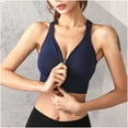 thumbnail image 1 of TAGOLD Womens Plus Size Bra,Summer Casual Bras for Womens,Women Yoga Solid Sleeveless Cold Shoulder Casual Bra, 1 of 7