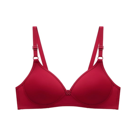 Summer Savings Clearance 2025! TAGOLD Womens Plus Size Bra Clearance,Summer Casual Bras for Womens, Women's Bra Soild Wire Free Underwear One-Piece Bra Everyday Small Cup Underwear