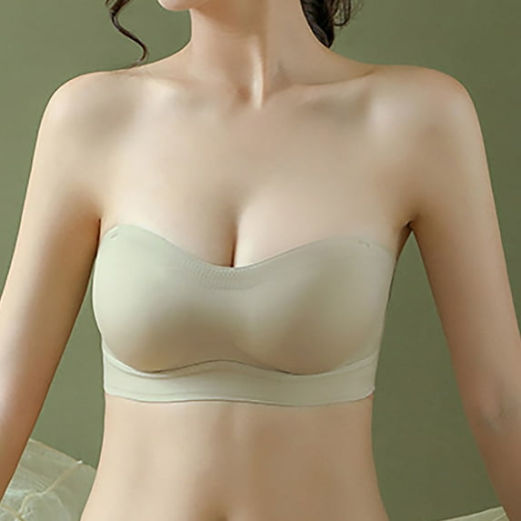 Summer Savings Clearance 2025! TAGOLD Womens Plus Size Bra Clearance,Summer Casual Bras for Womens, Women's Bra Wire Free Underwear OnePiece Bra Everyday Underwear Wrap Chest Without Steel Ring Bras