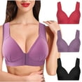 thumbnail image 1 of Summer Savings Clearance 2025! TAGOLD Womens Plus Size Bra Clearance,Summer Casual Bras for Womens,Women's Solid Color Bra Underwear 3-piece Bra Daily Underwear, 1 of 5