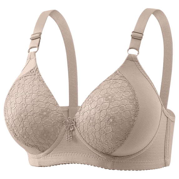 TAGOLD Womens Plus Size Bra,Summer Bras for Womens,Women's Daily Adjustable Underwear Gathered Thin Bra Without Steel Ring